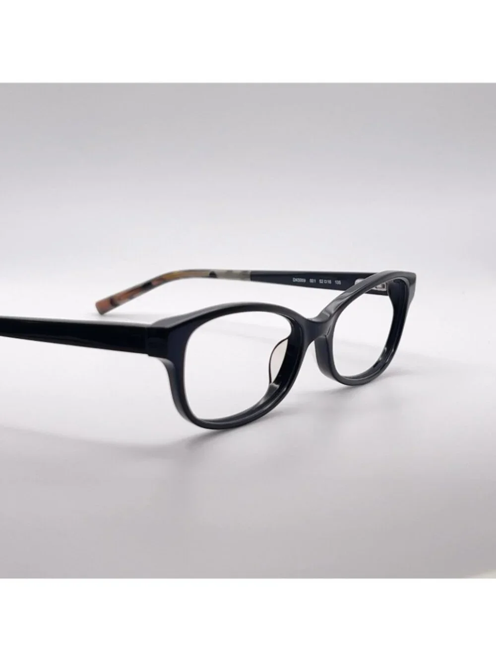 DKNY DK5009 001 Eyeglass Frames Full Rim Horn Cat Eye Rectangle Black 52-16-135